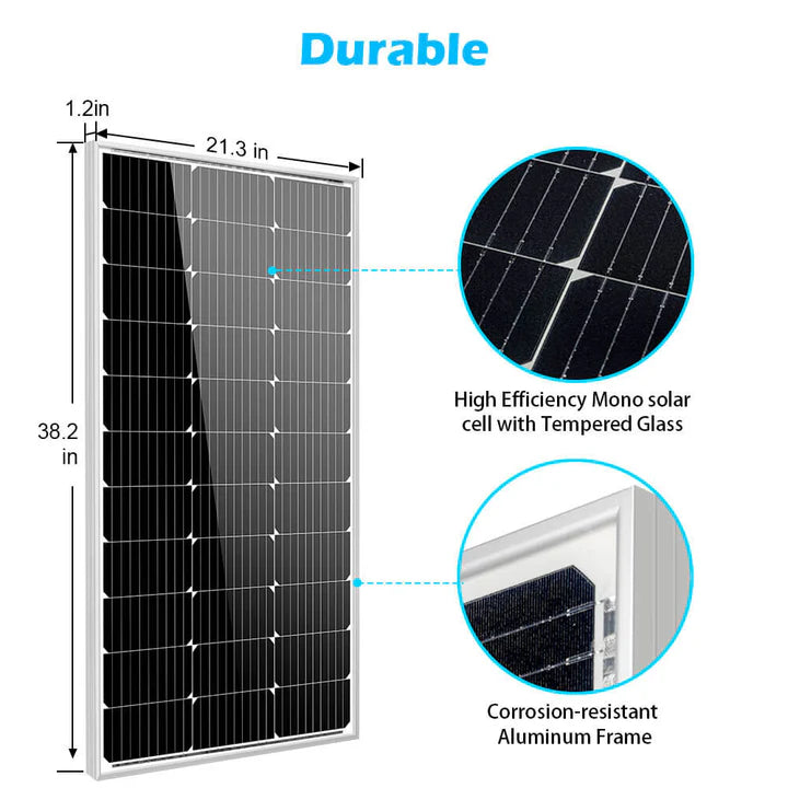 100 Watt Monocrystalline Solar Panel | 4 pcs