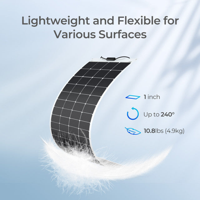 2pcs 200 Watt 12 Volt Flexible Monocrystalline Solar Panel