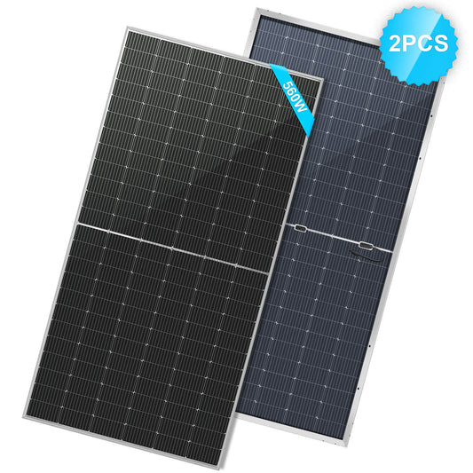 560 Watt Bifacial PERC Solar Panel - 2 units