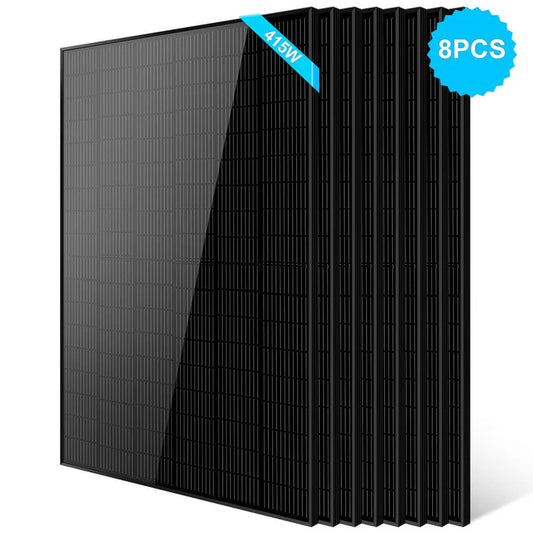 415W Mono Black PERC Solar Panel - 8 units