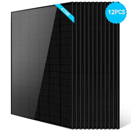 415W Mono Black PERC Solar Panel - 12 units