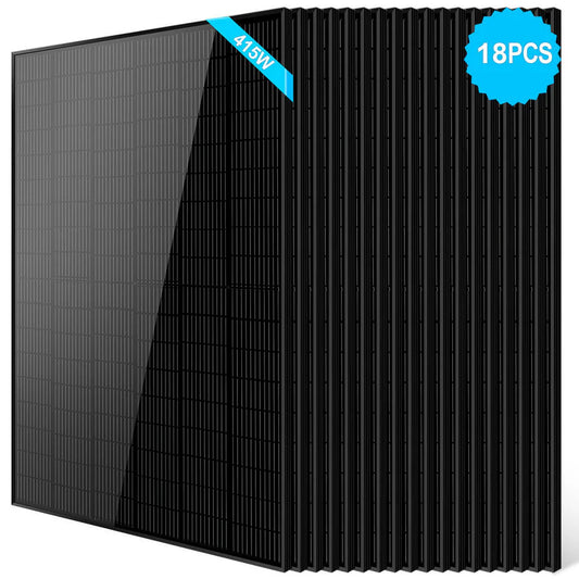 415W Mono Black PERC Solar Panel - 18 units