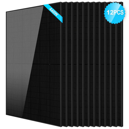 440W Mono Black PERC Solar Panel - 12 units