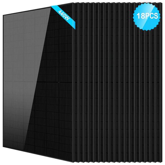 440W Mono Black PERC Solar Panel - 18 units