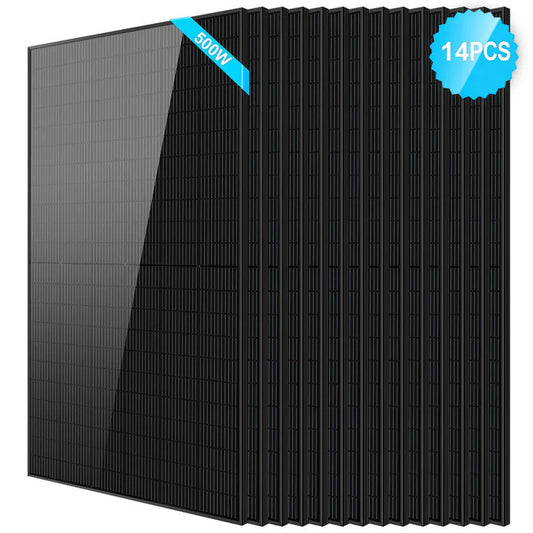 500W Mono Black PERC Solar Panel - 14 units