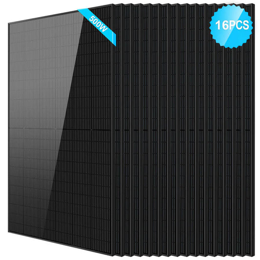 500W Mono Black PERC Solar Panel - 16 units