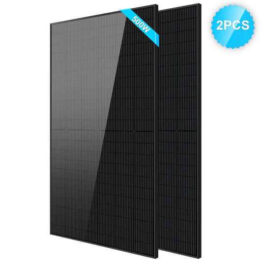 500W Mono Black PERC Solar Panel - 2 units