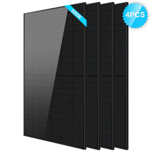 500W Mono Black PERC Solar Panel - 4 units