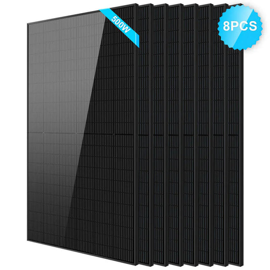 500W Mono Black PERC Solar Panel - 8 units