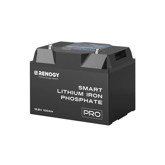 12V 100Ah Pro Smart Lithium Iron Phosphate Battery w/Bluetooth & Self-heating Function