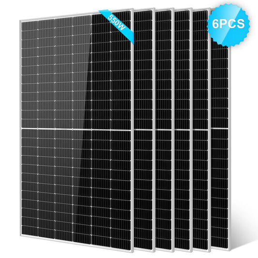 550 Watt Monocrystalline PERC Solar Panel - 6 units