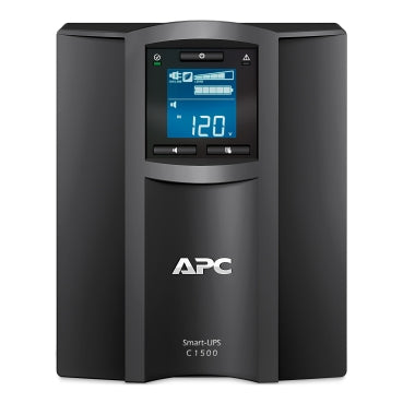 APC Smart-UPS C, Line Interactive, 1440VA, Tower, 120V, 8x NEMA 5-15R outlets, SmartConnect port, USB and Serial communication, AVR, Graphic LCD