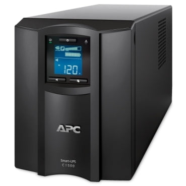 APC Smart-UPS C, Line Interactive, 1440VA, Tower, 120V, 8x NEMA 5-15R outlets, SmartConnect port, USB and Serial communication, AVR, Graphic LCD