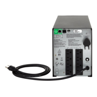 APC Smart-UPS C, Line Interactive, 1000VA, Tower, 120V, 8x NEMA 5-15R outlets, SmartConnect port, USB and Serial communication, AVR, Graphic LCD