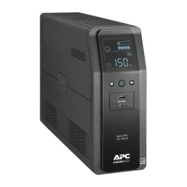 APC Back-UPS Pro, 1500VA/900W, Tower, 120V, 10x NEMA 5-15R outlets, AVR, USB Type A + C ports, LCD, User Replaceable Battery