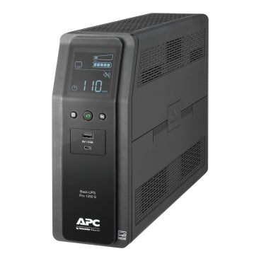 APC Back-UPS Pro, 1350VA/810W, Tower, 120V, 10x NEMA 5-15R outlets, Sine Wave, AVR, USB Type A + C ports, LCD, User Replaceable Battery