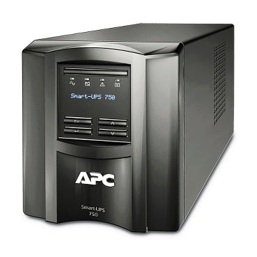 APC Smart-UPS, Line Interactive, 750VA, Tower, 120V, 6x NEMA 5-15R outlets, SmartConnect Port+SmartSlot, AVR, LCD